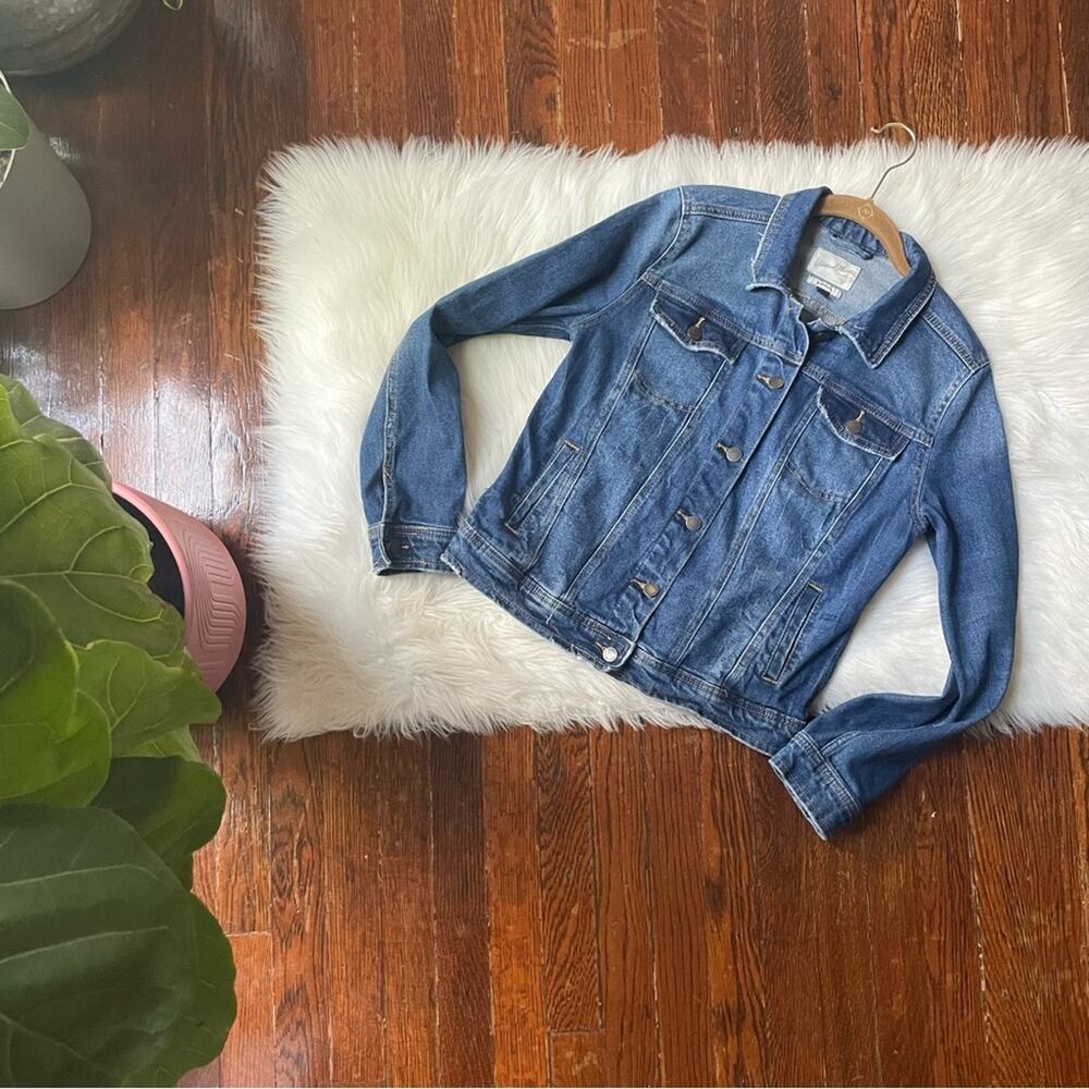 Dark Wash Distressed Jean Jacket by Universal Threads